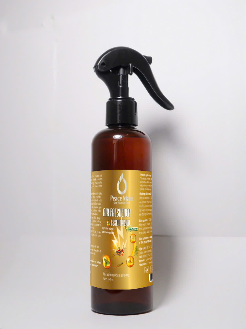 Xịt Côn Trùng và Không Gian Gốc Thực vật – Airfreshener Peace Mass – Chai150ml