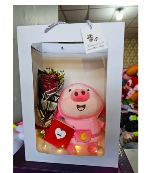 Thú nhồi bông heo cosplay phi hành gia đáng yêu - Size 20cm - Quà tặng gấu bông heo êm mịn cho bé