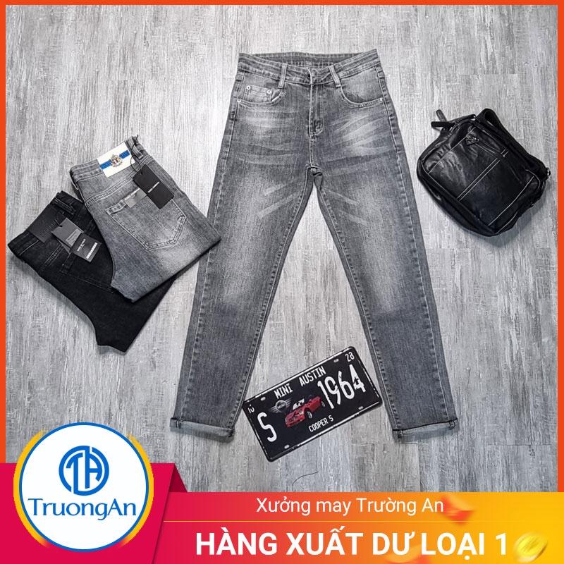 Quần jean nam màu đen cao cấp phong cách năng động, trẻ trung