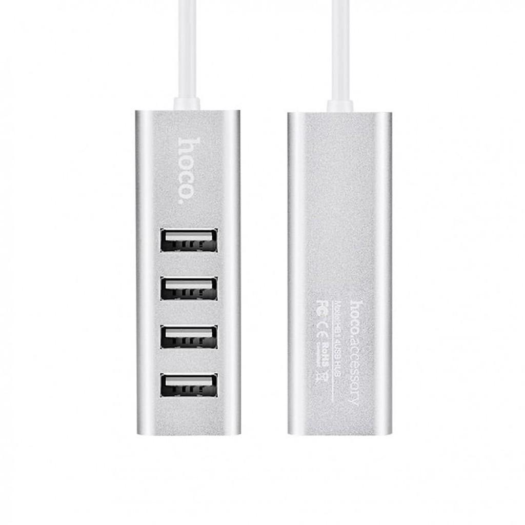 Bộ Hub Chia Cổng USB Hoco HB1 - Chia 1 Thành 4 Cổng USB Cho Macbook, Dell, Máy Tính Window, Linux,... Hàng Chính Hãng