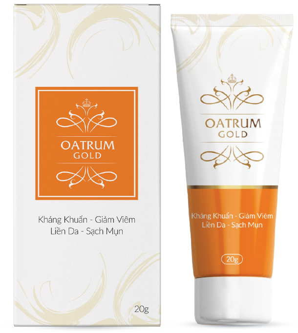 Oatrum Gold - Kháng Khuẩn, Giảm Viêm, Liền Da, Sạch Mụn, Giảm Mụn Viêm, Mụn Sưng Đỏ, Dịu Nhẹ Da, Sạch Da -Sản phẩm Nhân Hưng