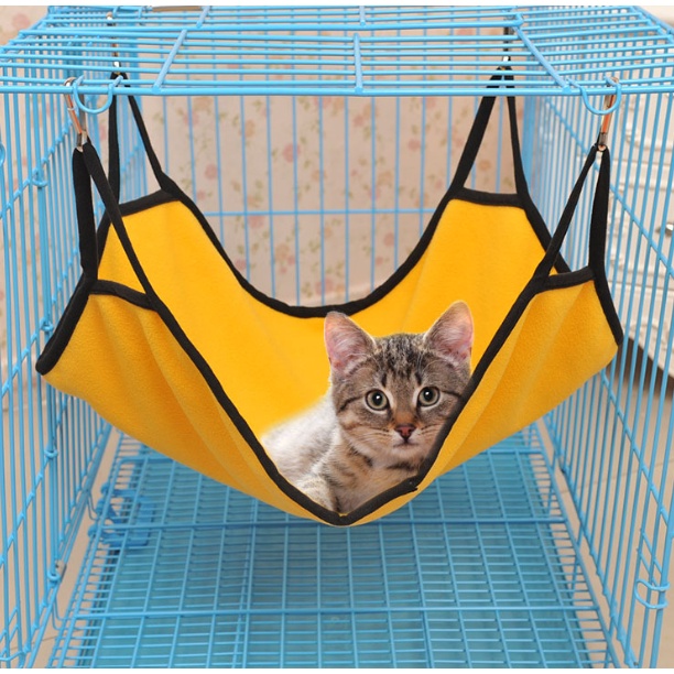 Võng vải treo lồng cho mèo đơn sắc 40*50cm