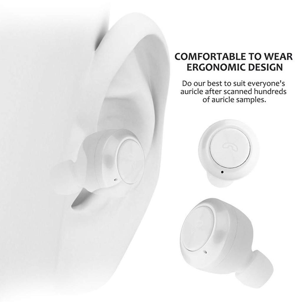 Handsfree Mini Bluetooth Headphones Wireless Earphones White
