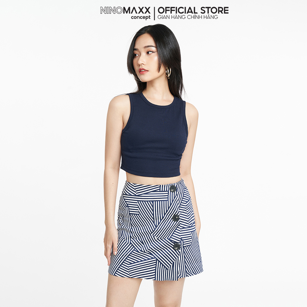 SWEET SIXTEEN Áo croptop Nữ tay ngắn cotton Rib 2206010