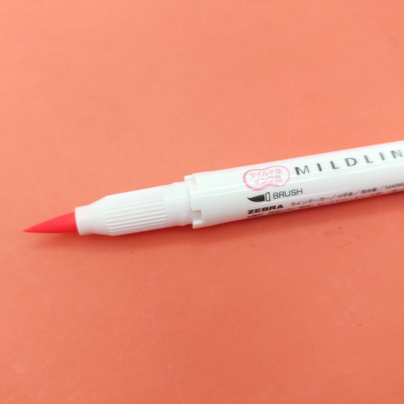 Bút Cọ 2 Đầu Zebra Mildliner Brush WFT8-MCOP - Mild Coral Pink