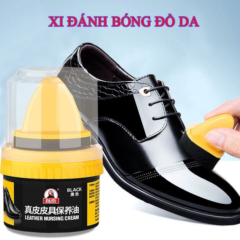 Xi Đánh Bóng Giày Da Làm Bóng Nhanh Đồ Da, Xi Kem Dưỡng Da Có Đầu Mút Hỗ Trợ - HÀNG CHÍNH HÃNG MINIIN