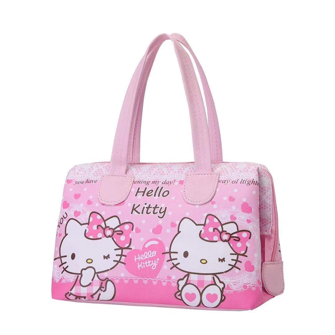 Sanrio Hello Kitty Túi Đeo Vai Cho Giai Điệu Pu Túi Xách Bé Gái Túi Đựng Đồ Ăn Trưa Hoạt Hình Dễ Thương Eco Túi Tote Kid Túi