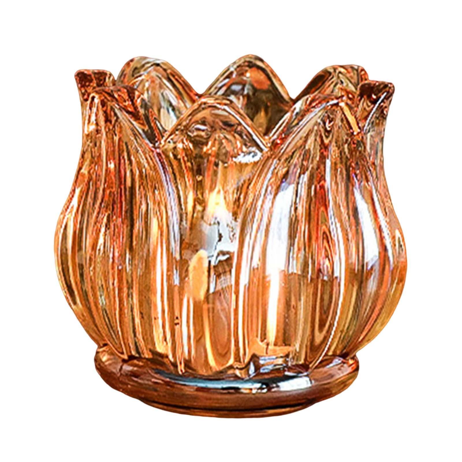 Small Glass Candle Holder Candle Stand Candle Cup Votive Candle Holder for Birthday Party Candlelight Dinner Wedding Festive Home