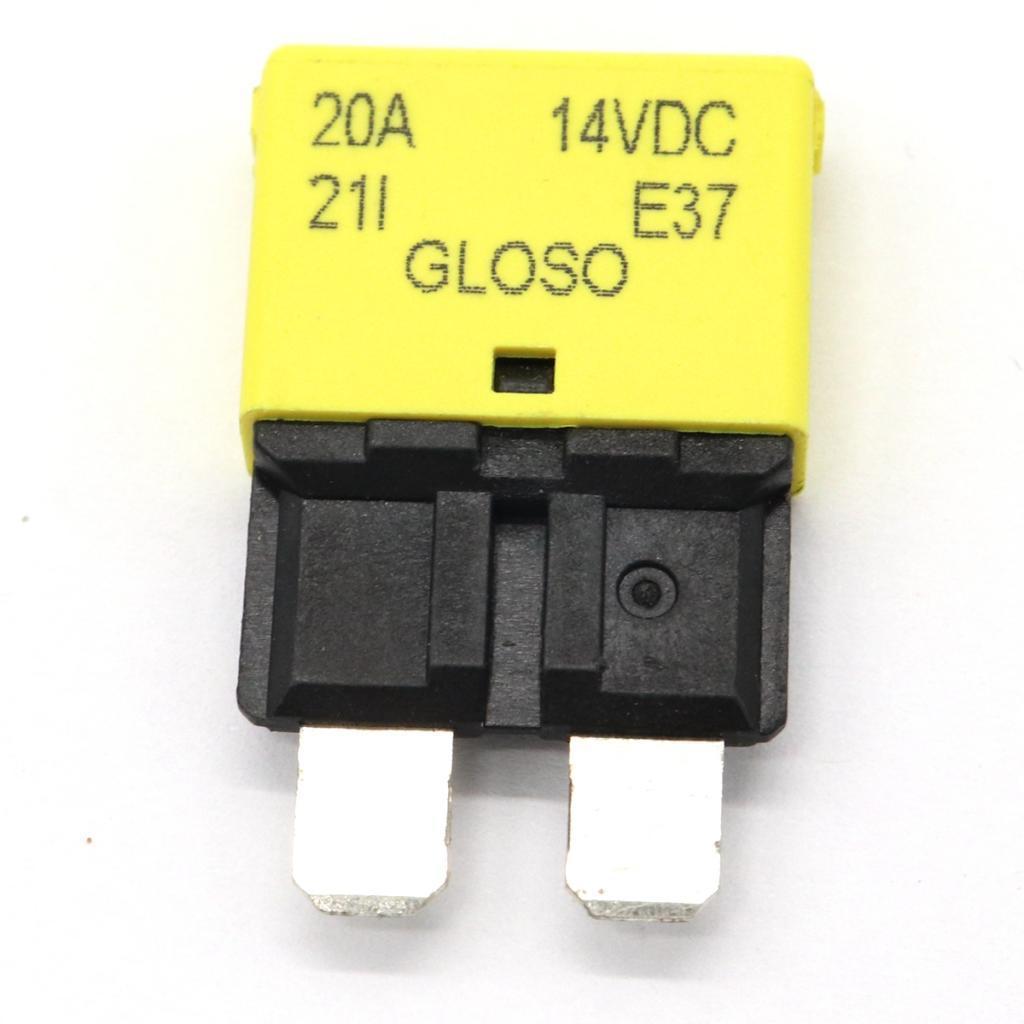 2xBlade Fuse Circuit Breaker Automatic Reset Marine 20A