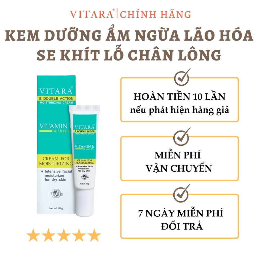 Kem dưỡng ẩm Vitara E Double Action Moistruring ngừa lão hóa, da nhăn và se khít lỗ chân lông 20g