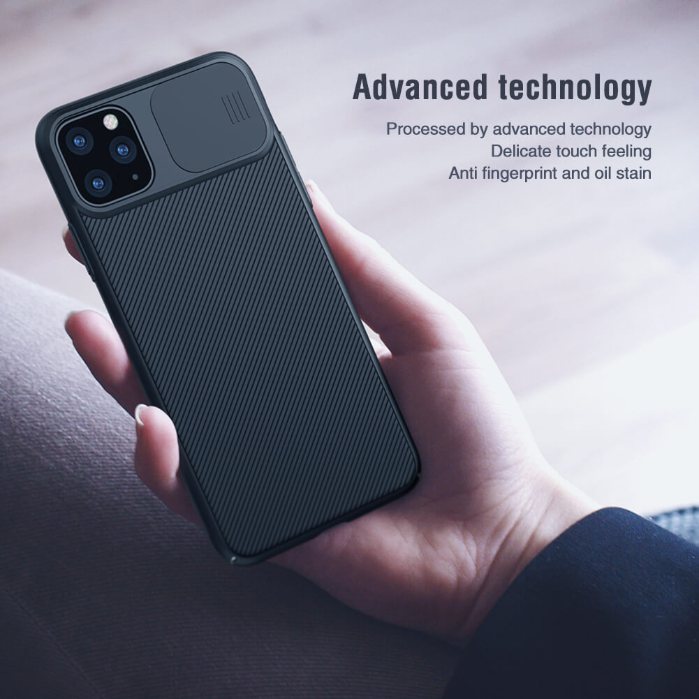 Ốp lưng chống sốc bảo vệ Camera cho iPhone 11 Pro Max (6.5 inch) hiệu Nillkin Camshield (chống sốc cực tốt, chất liệu cao cấp, có khung & nắp đậy bảo vệ Camera) - Hàng chính hãng