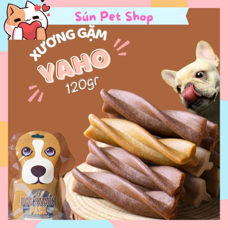 Bánh thưởng làm sạch răng, xương gặm thơm miệng cho chó Dog Snack Pack Yaho (Túi 120gr)