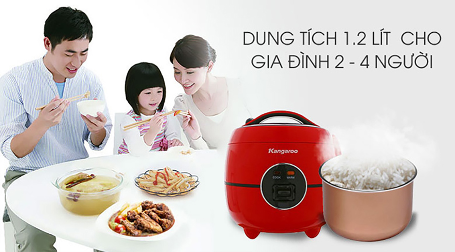 Nồi Cơm Điện Kangaroo KG822 (1.2L) - Hàng chính hãng