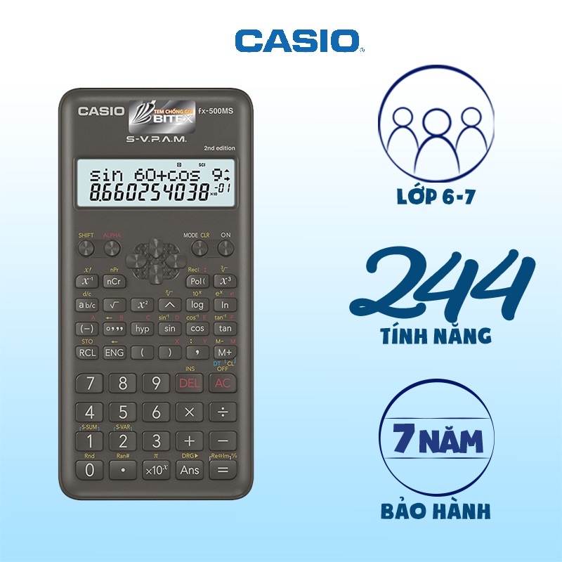 Máy Tính Học Sinh CASIO FX 500MS