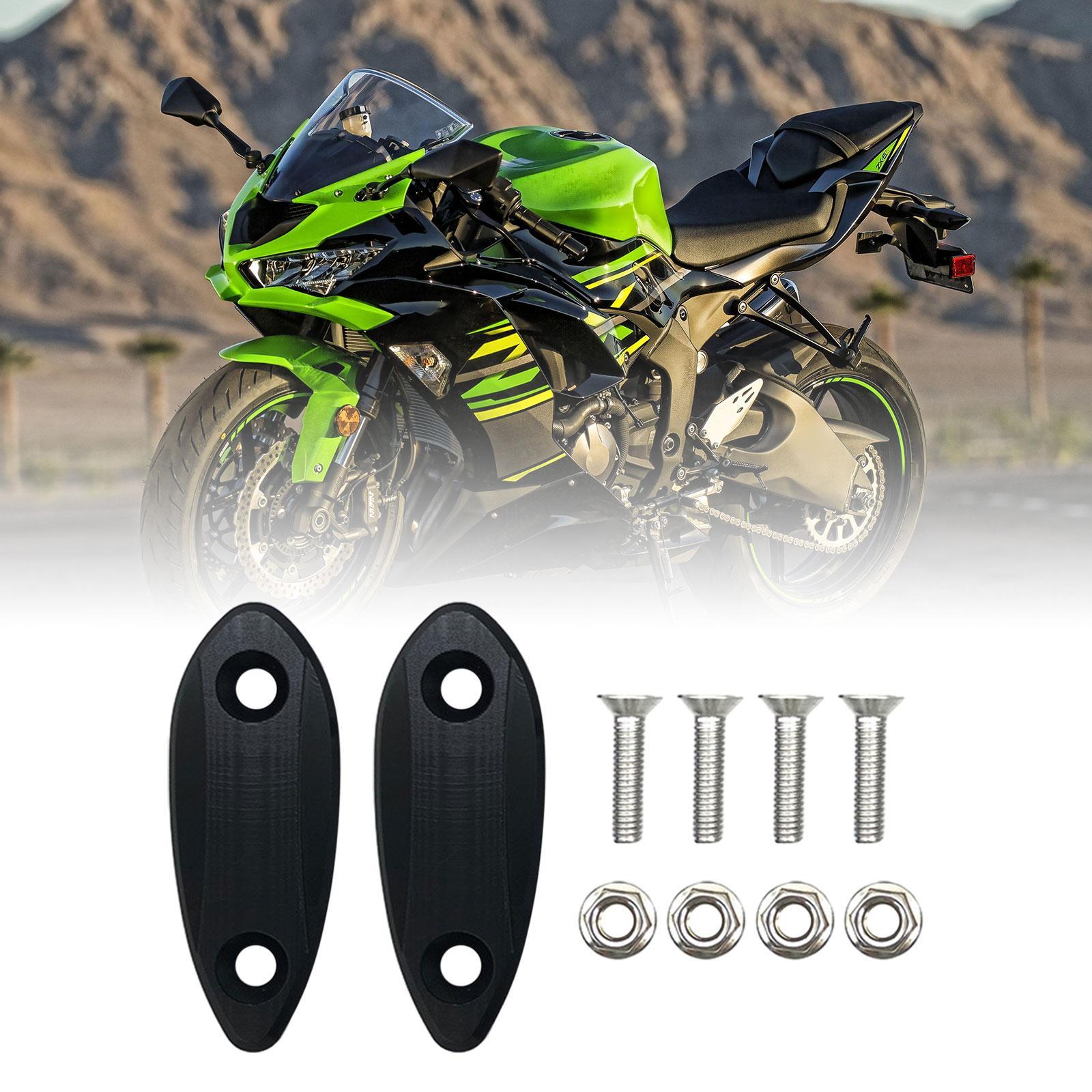 Motorcycle Rearview Mirror Block Off Base Plates Set Motorcycle Decorative Mirror Code Mirror Decorative Mount Cover Caps