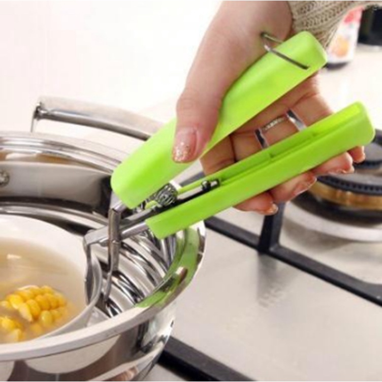 Kẹp Gắp Đồ Nóng, Đồ Hấp Kim Loại Thông Minh - Dụng Cụ Gắp Có Lò Xo Tiện Lợi
