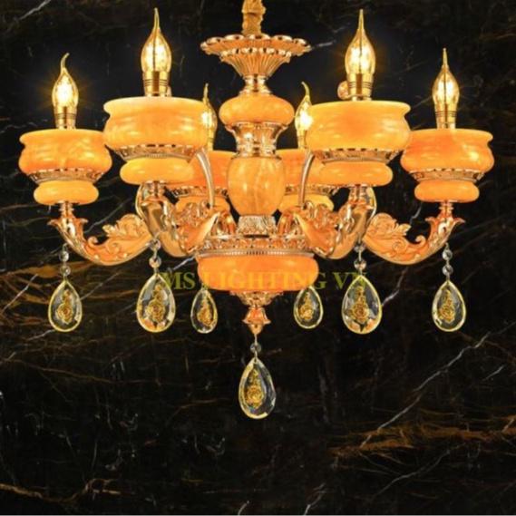 Đèn chùm KOIRE kiểu dáng sang trọng trang trí nhà cửa cao cấp loại 15 tay - kèm bóng LED chuyên dụng.