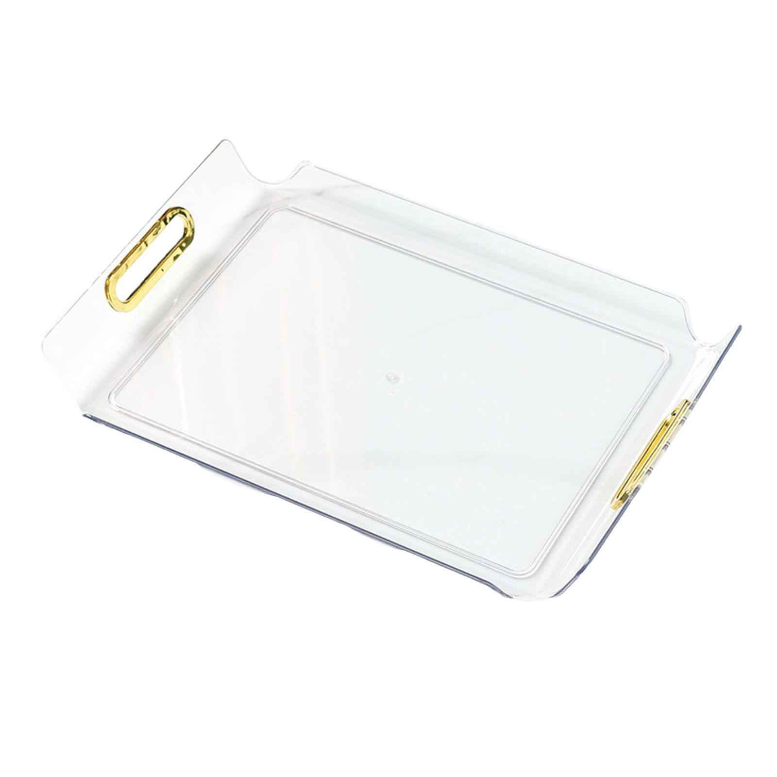 Portable Vanity Tray with Handle Makeup Organizer Decorative Tray for Dresser Kitchen Countertop Home Cabinet Decoration