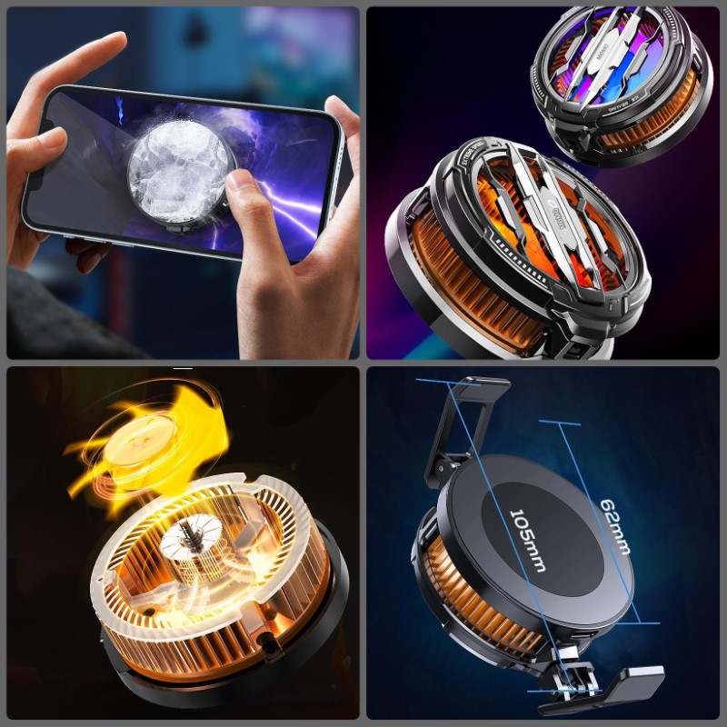 Tản nhiệt sò lạnh nam châm Led CX07 Gaming siêu mát cho smartphone , máy tính bảng hàng nhập khẩu