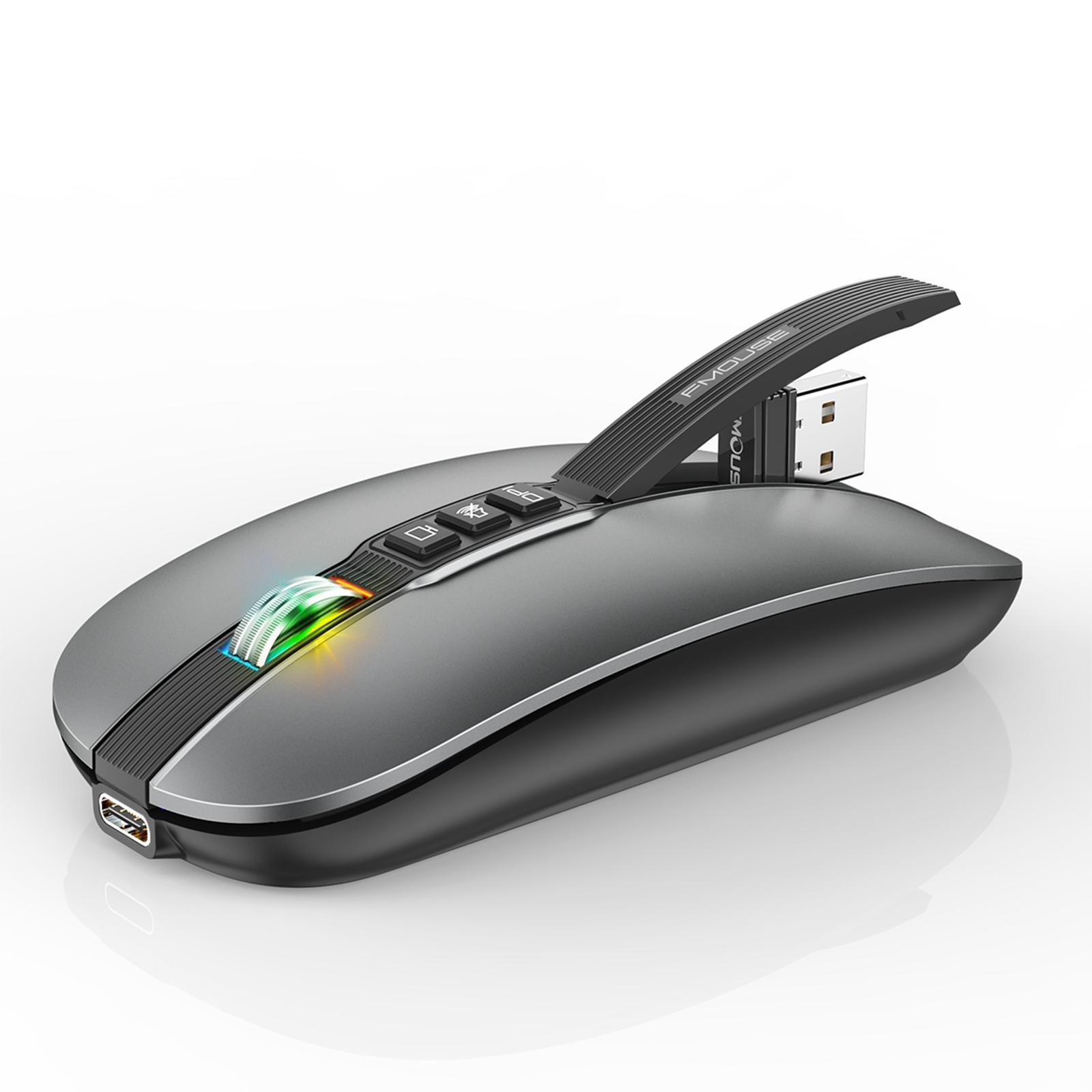 Mini Mouse Quiet Rechargeable Ergonomic DPI Button for PC Laptop Tablet