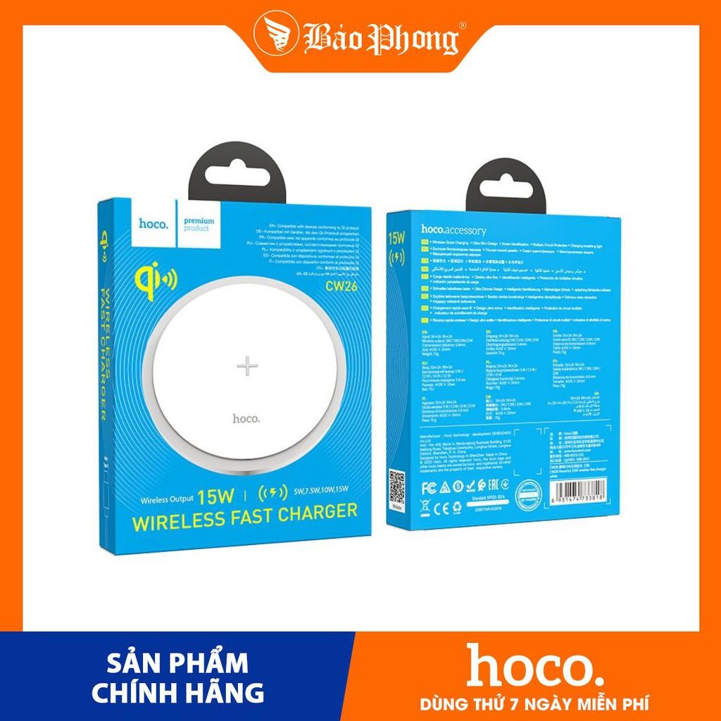 Dock sạc nhanh không dây HOCO CW26 15W hàng chính hãng