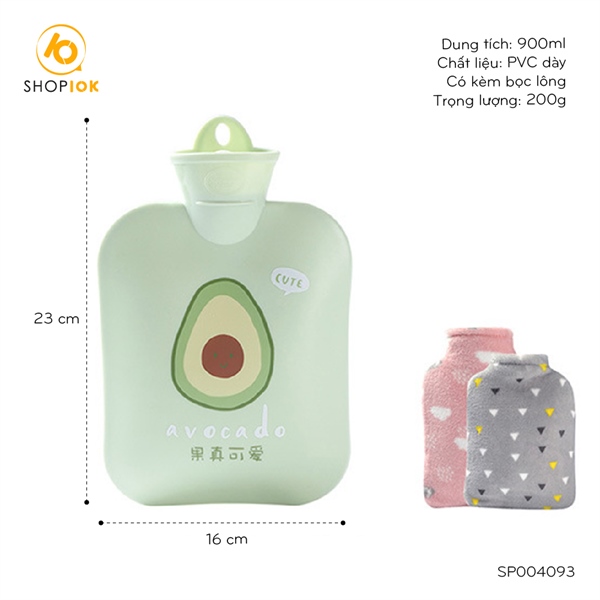 Túi chườm bụng nóng lạnh-900ml