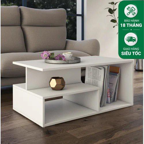 Bàn trà nhiều ngăn thiết kế mới chất liệu gỗ MDF phủ melamine FBT06