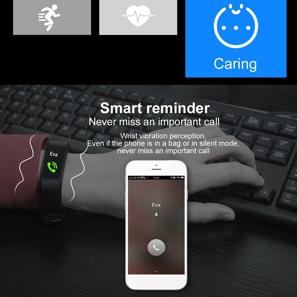 2x115 Plus Smart Watch Bracelet Fitness Tracker Heart Rate Monitor Blue