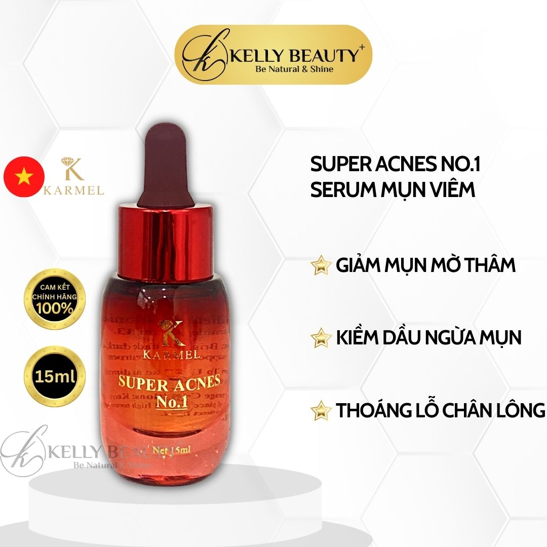 Karmel Super Acnes No1 – Serum Mụn Viêm Nhiễm, Mụn Bọc Sưng Tấy, Mụn Mủ | Kelly Beauty