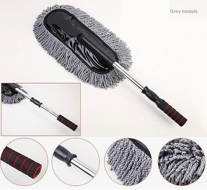 Chổi Lau Xe Sợi Dầu, Cán Kim Loại Điều Chỉnh Được Độ Dài