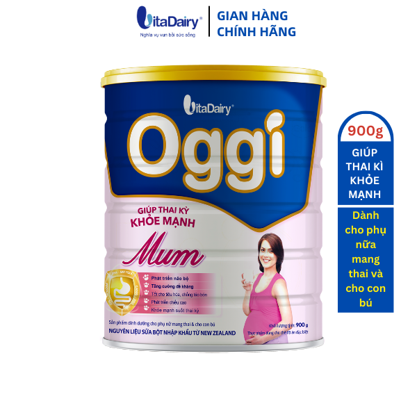 Sữa bột OGGI Mum 900g giúp thai kì khỏe mạnh, tăng cường đề kháng - VitaDairy