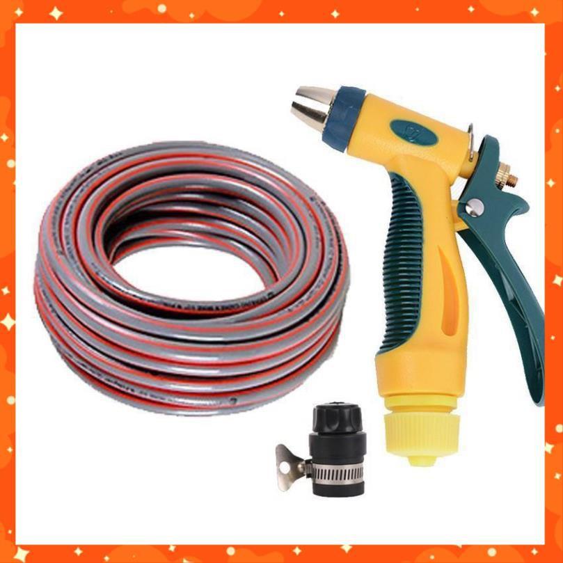 Bộ dây vòi xịt nước rửa xe,tưới cây tăng áp 3 lần 3-5m