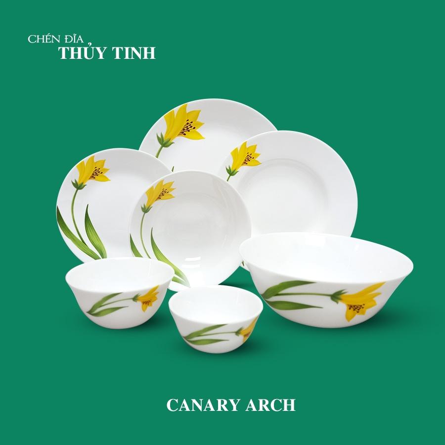 Bộ chén đĩa thủy tinh Diva Ivory C.A 12 món - 10 món (La Opala)- Hàng nhập khẩu