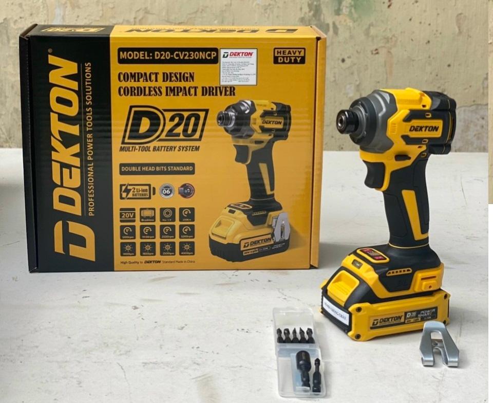 MÁY BẮT VÍT DÙNG PIN DEKTON D20-CV230NCP - HÀNG CHÍNH HÃNG