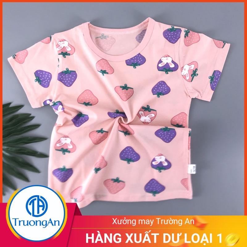 Bộ quần áo trẻ em cotton hình thỏ và dâu tây