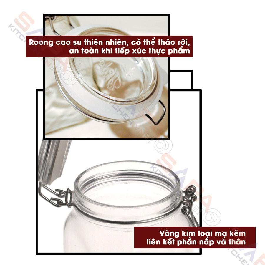 Hũ thủy tinh nắp cài Fido 500mlBormioli Rocco- HÀNG CHÍNH HÃNG