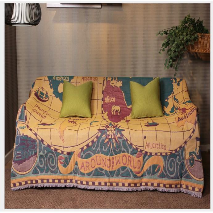 Khăn phủ ghế sofa cao cấp BD230, Thảm phòng cách vintage 180x230cm...