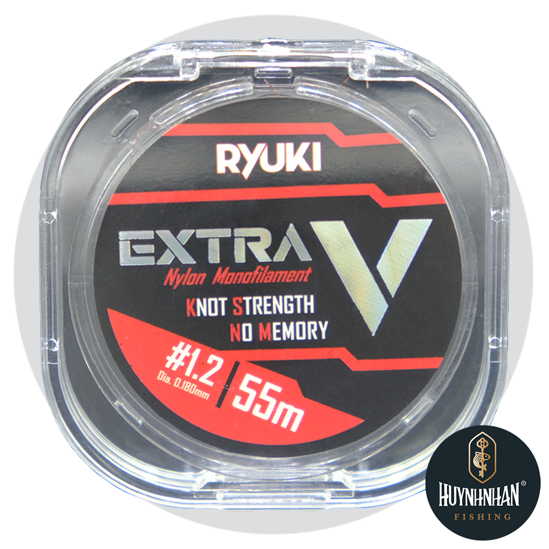 Dây Câu Ryuki Extra V - Dây Câu Cá Nylon Monofilament - Cuộn x 55m