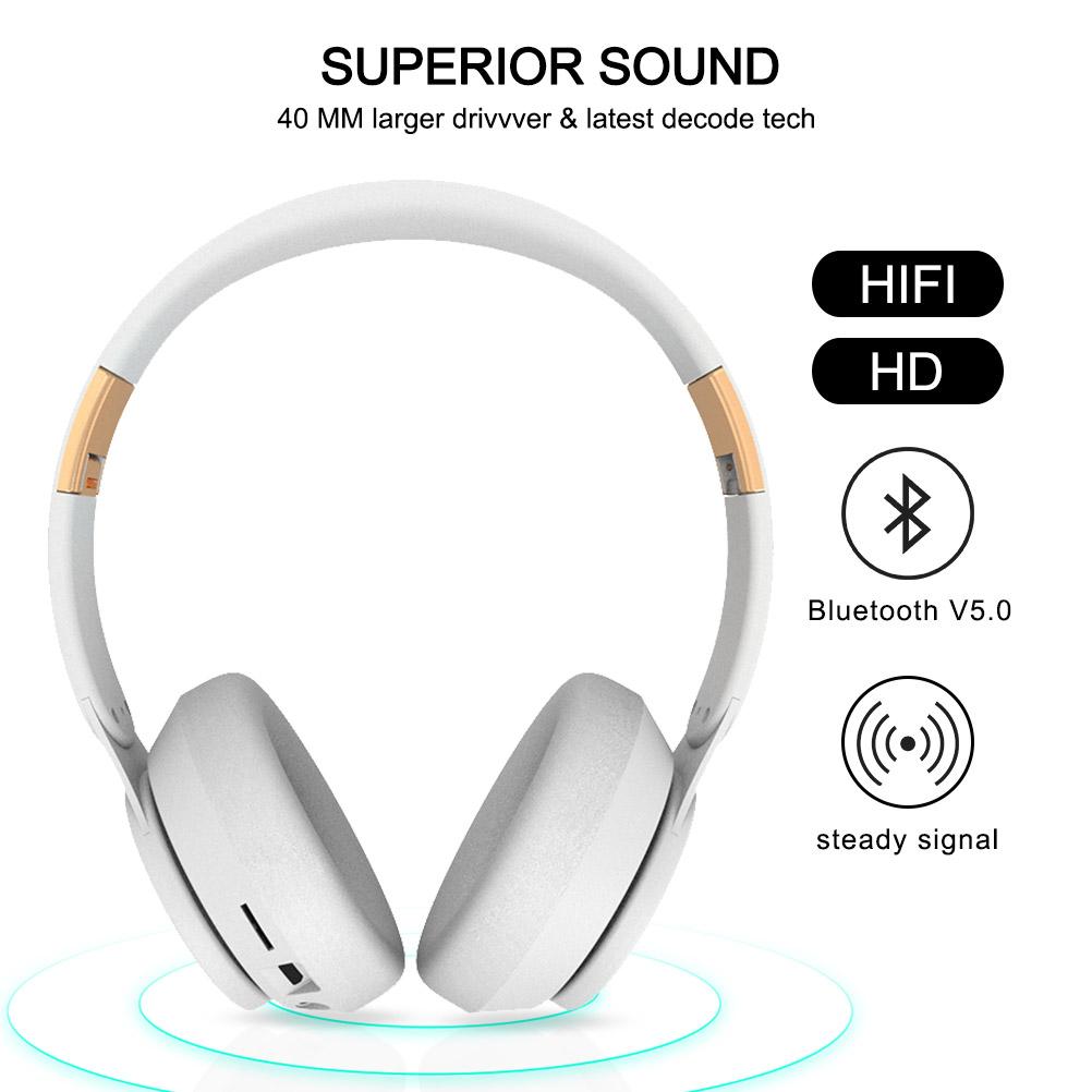 T7 Bluetooth Tai Nghe Không Dây Tai Nghe Có Thể Gập Lại Stereo Điều Chỉnh Tai Nghe Nhét Tai Có Mic Dành Cho Điện Thoại Xiaomi Huawei Pc TV
