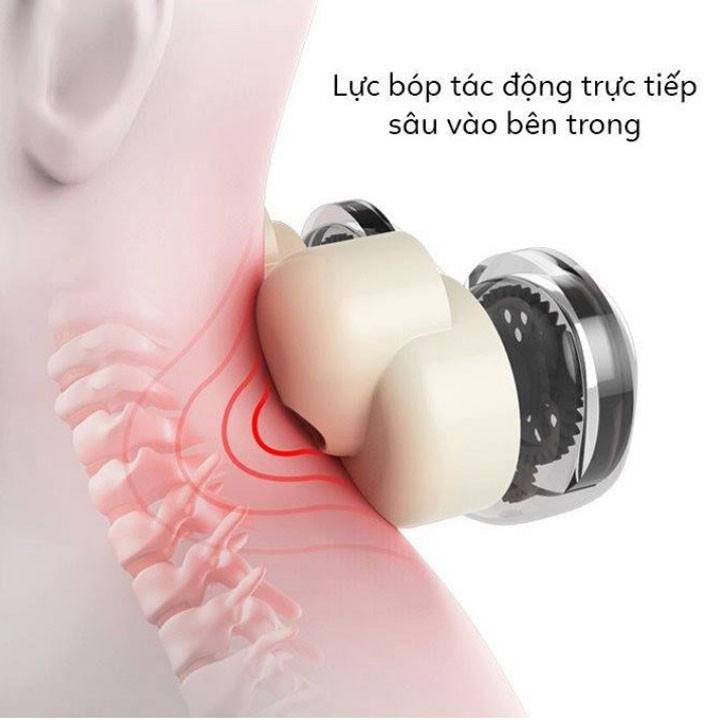 Gối massage vòng cổ kèm pin cao cấp - hỗ trợ điều trị thoái hóa cổ