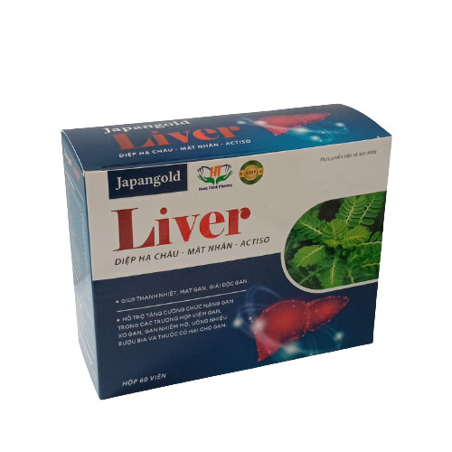 Viên uống bổ gan LIVER - Diệp hạ châu, mật nhân, actiso - giúp thanh nhiệt, mát gan, giải độc gan - Hộp 60 viên