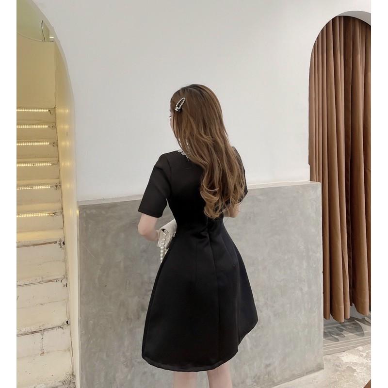 Đầm Xoè Cổ Ren Thiết Kế Size S M L(Xả Kho Kèm Ảnh Thật 100%)