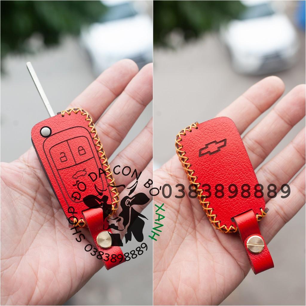Bao da dành cho chìa khóa Chevrolet Cruze, Aveo, Trailblazer, Colorado, Spark, Orlando handmade da thật 001