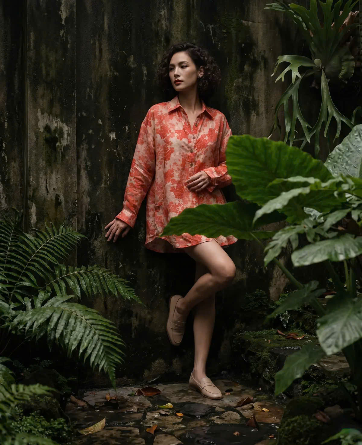 Áo Sơ Mi Dáng Rộng Oversize Gai Xanh Ramie Thanh Minh Top175 Thời trang Hity