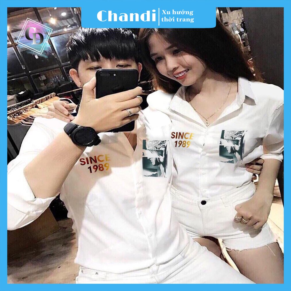 Áo Sơ Mi Nam Nữ Unisex cao cấp Thương Hiệu Chandi, chất lụa không bai nhão không xù lông tôn dáng mẫu mới nhất 2021 SM20