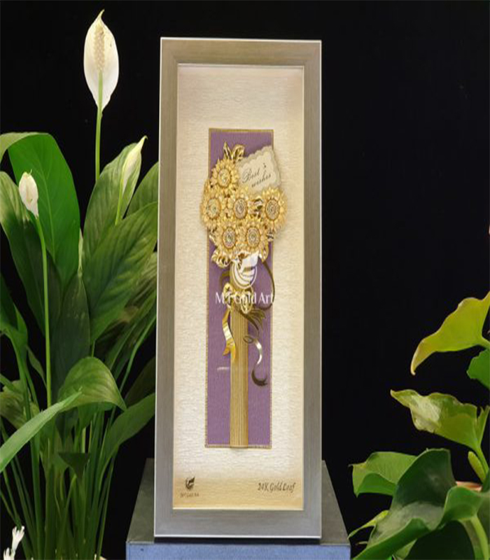 Tranh Hoa Hướng Dương ( 13×26 cm) MT Gold Art- Hàng chính hãng, trang trí nhà cửa, phòng làm việc, quà tặng sếp, đối tác, khách hàng, tân gia, khai trương 
