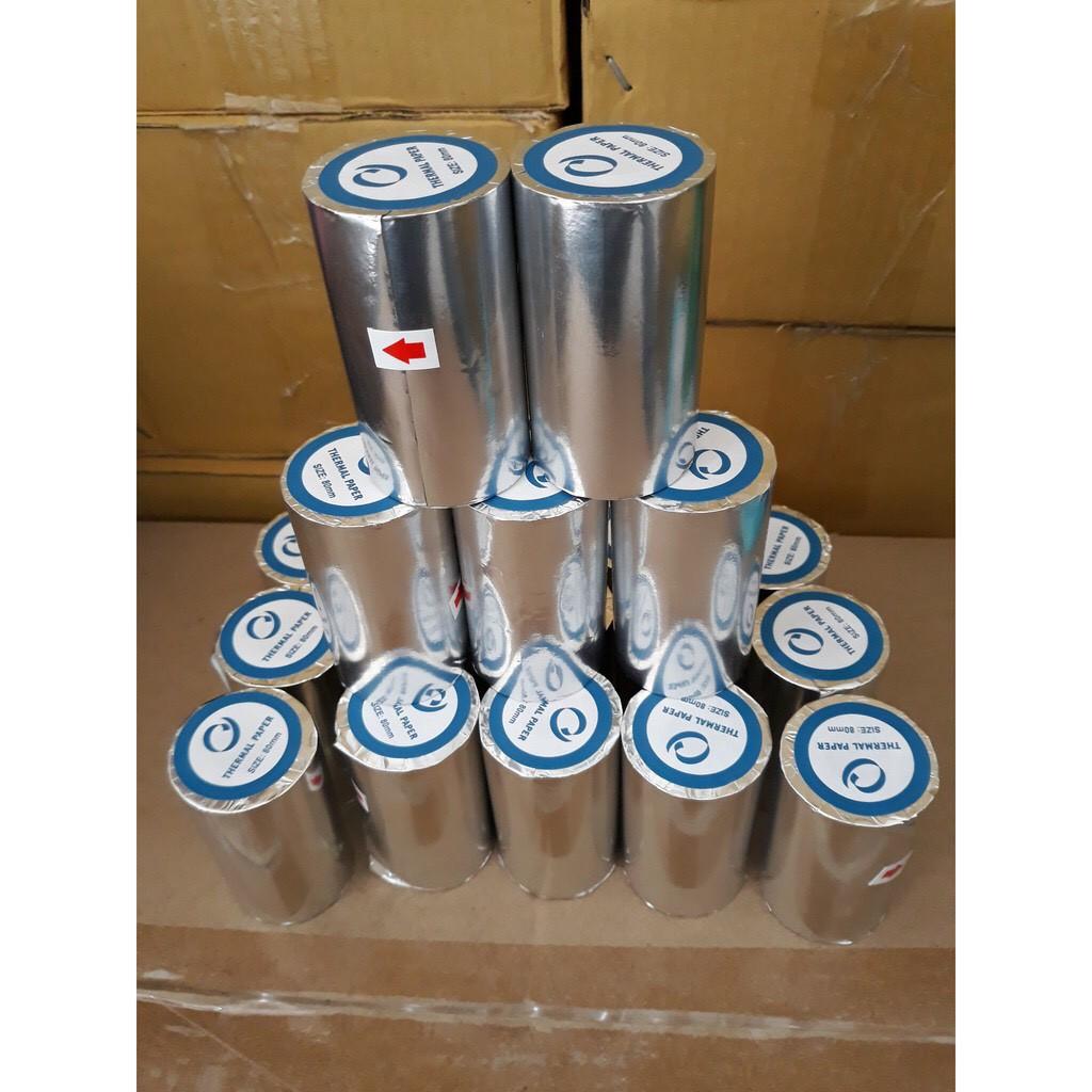 Giấy in hóa đơn, giấy in bill nhiệt K80 bọc bạc