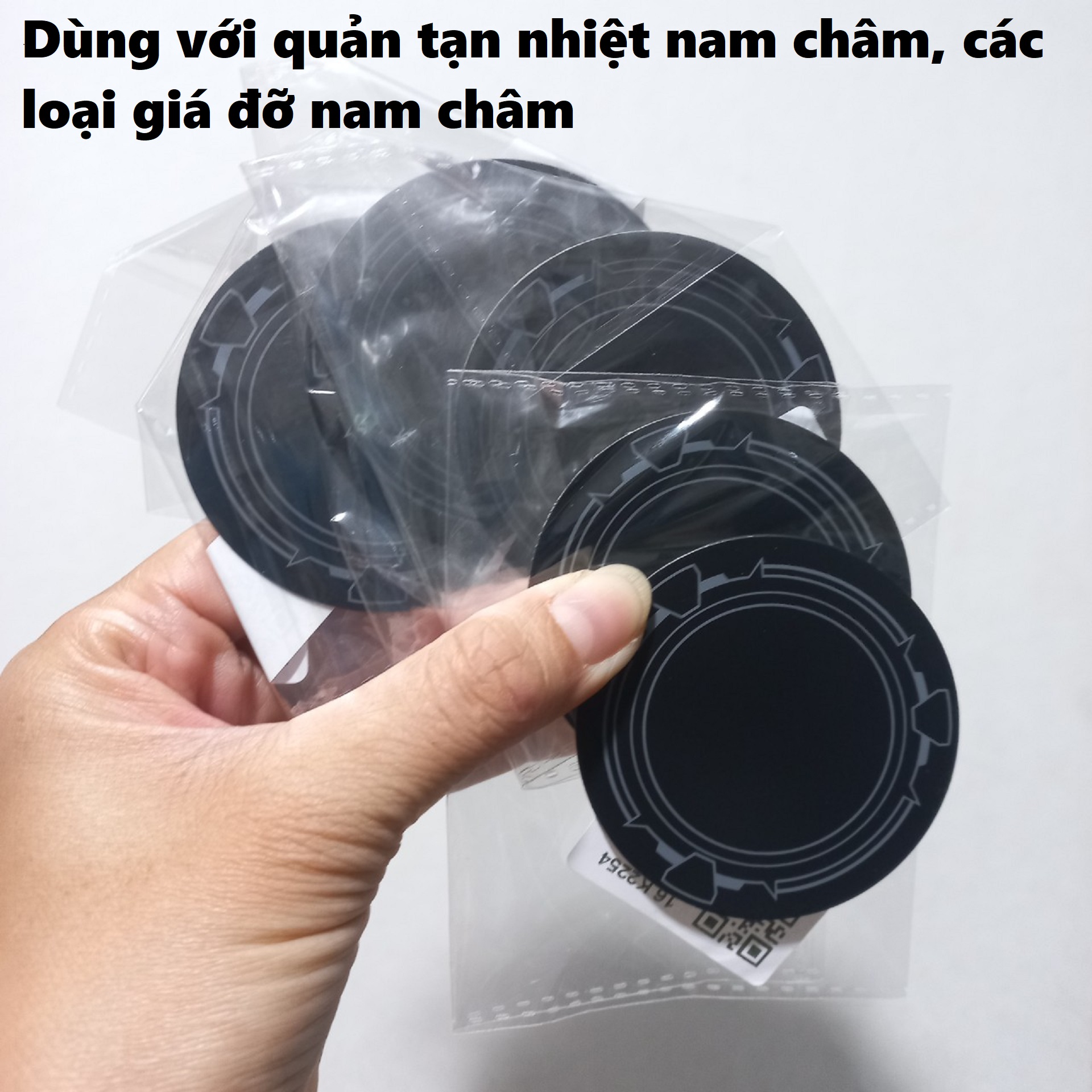 Miếng kim loai dán lưng điện thoại để dùng với sò lạnh nam châm hay giá đỡ nam châm