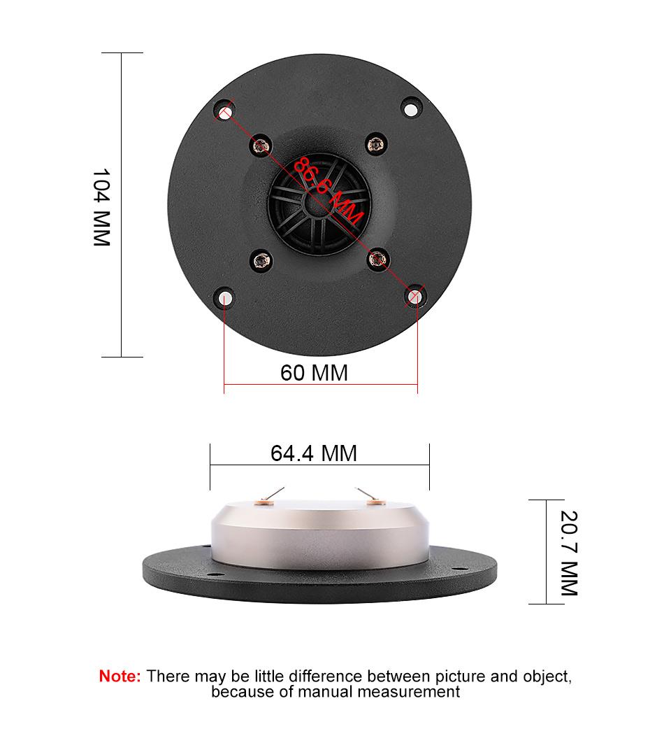 Aiyima 1 4Inch 4Ohm/8Ohm Tweeter Trình Điều Khiển Loa 35W 25 Core Phim Lụa HIFI Âm Thanh Treble Loa Cho Diy Gia Đình Âm Thanh Rạp Hát Color: 8Ohm 35W