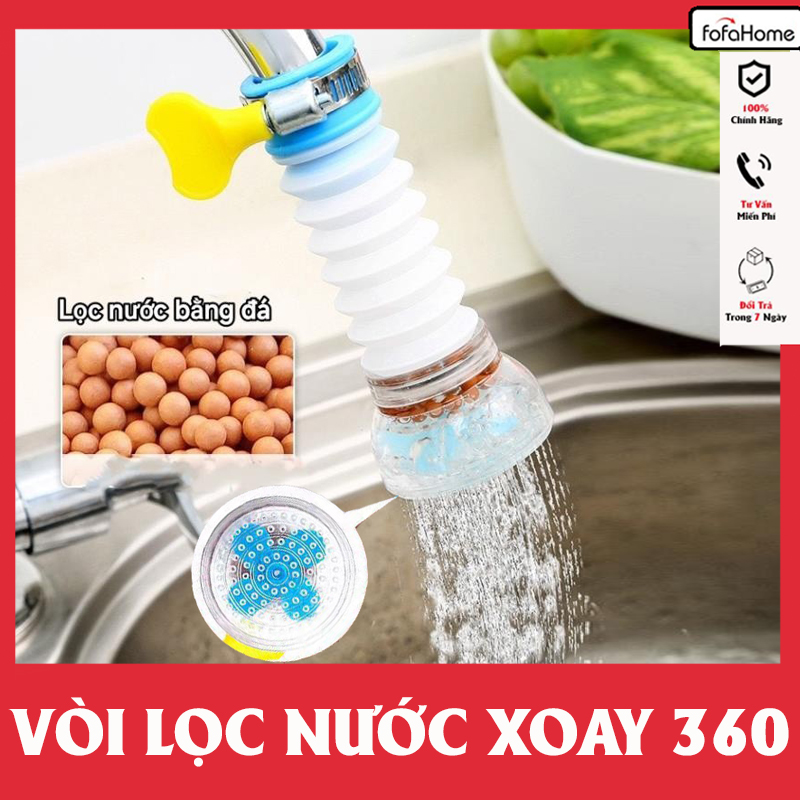 Đầu Vòi Nước - Bộ Đầu Lọc Nước Tăng Áp Từ Vòi Xoay 360 Độ Giao Màu Ngẫu Nhiên